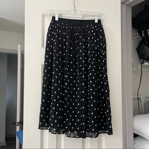 A New Day Black Polka Dot Midi Skirt